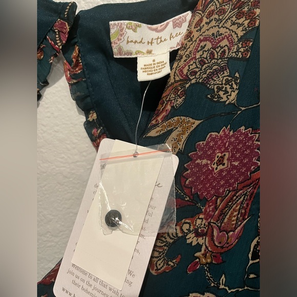 RUN THE WORLD PINE PAISLEY EMPIRE WAIST MIDI DRESS - Picture 7 of 13